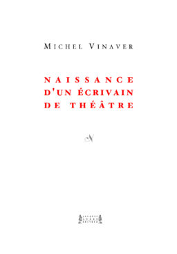 Naissance d'un écrivain de théâtre